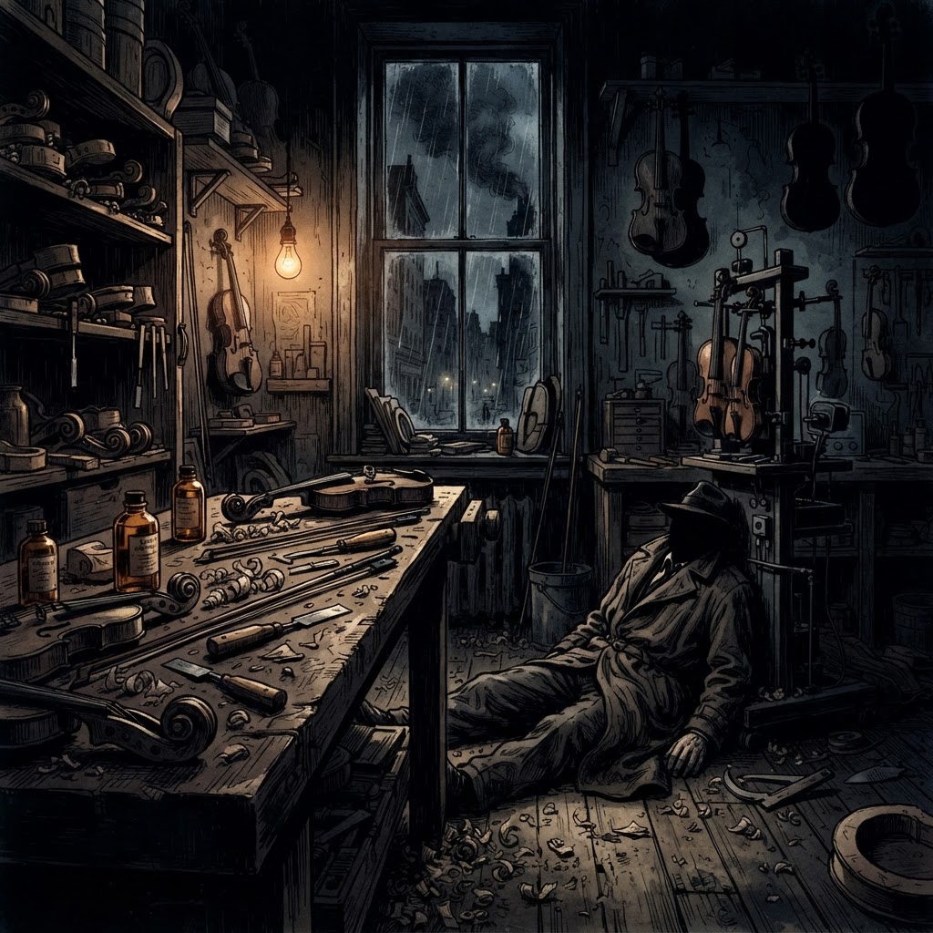 Cover art for the episode "The Carmine Varnish"